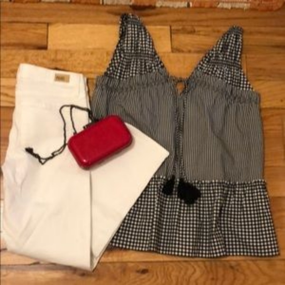 NEW! Derek Lam 10 Crosby sz 4 Plaid Top - Picture 6 of 6